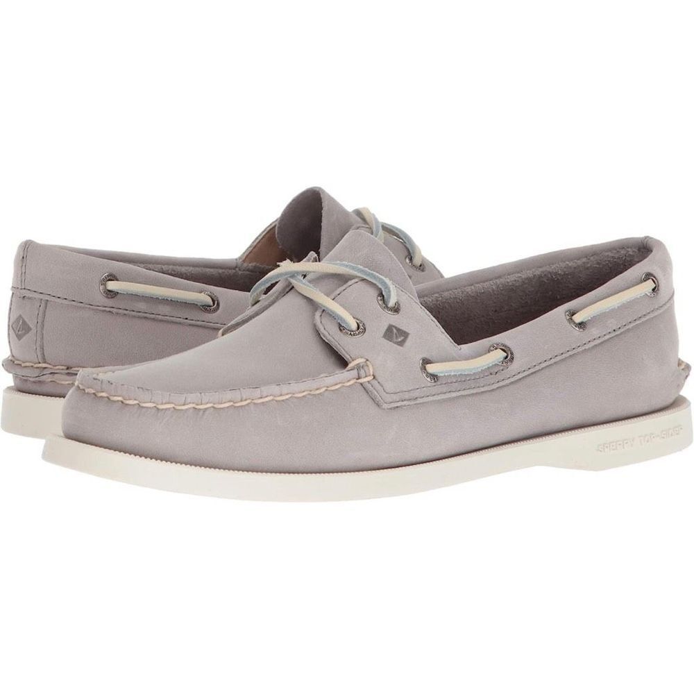 Sperry top-sider grey leather boat shoes size 10